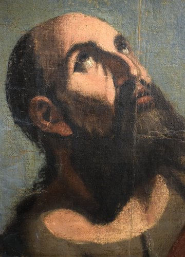 Volti di Santi in atteggiamento ieratico.
